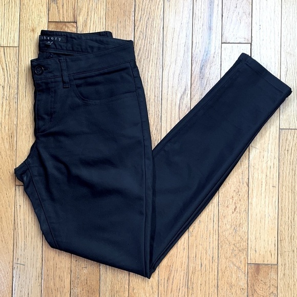 Theory Billy AW Pavia Black Pants Jeans  size 26 - Picture 4 of 8